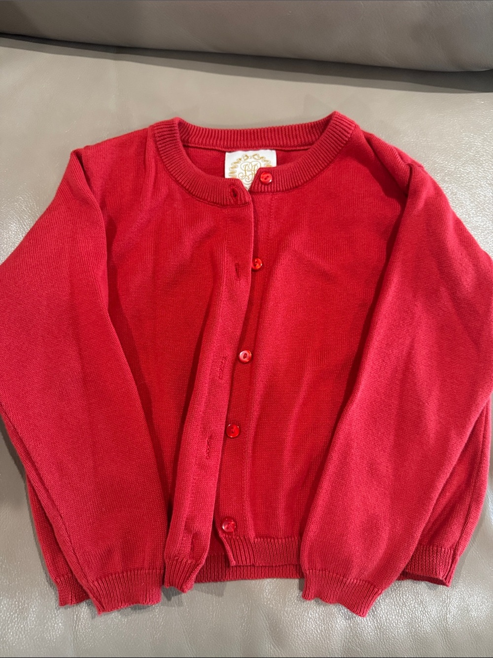 The Beaufort Bonnet Company Red Kids Cardigan Sweater